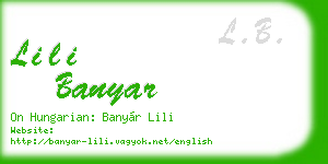 lili banyar business card